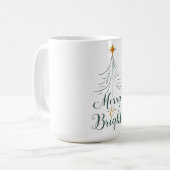 Kerstmok met vrolijke en heldere decoratie koffiemok (Voorkant links)