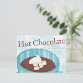 kerstMok met warme chocolade Feestdagenkaart (Staand voorkant)