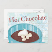 kerstMok met warme chocolade Feestdagenkaart (Voorkant / Achterkant)