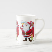 kerstMok, Prettige feestdagen, kerstman Porselein Kop (Rechts)