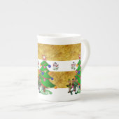 kerstMok, , prettige kerstman Porselein Kop (Voorkant rechts)