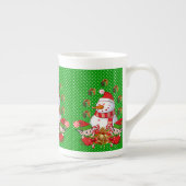 kerstMok, , prettige kerstman Porselein Kop (Rechts)