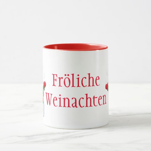 kerstMok-Snowman-Frohliche Weihnachten Mok (Midden)