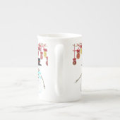 kerstMok Snowman Porselein Kop (Achterkant)