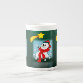 kerstMok Snowman Porselein Kop (Voorkant)