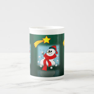 kerstMok Snowman Porselein Kop