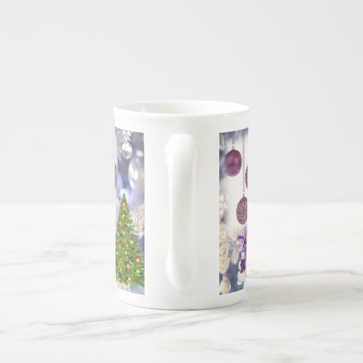 kerstMok Snowman Porselein Kop (Achterkant)