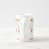 kerstMok Snowman Porselein Kop (Achterkant)