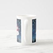 kerstMok Snowman Porselein Kop (Achterkant)