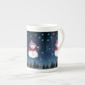 kerstMok Snowman Porselein Kop (Voorkant rechts)