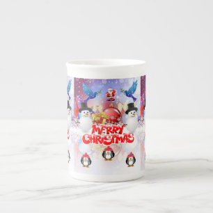 kerstMok Snowman Porselein Kop