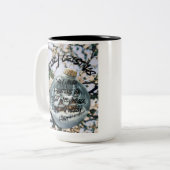 Kerstmok Tweekleurige Koffiemok (Voorkant links)