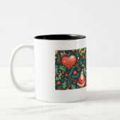 kerstmok tweekleurige koffiemok (Links)