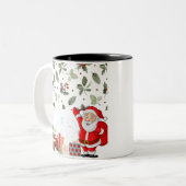 Kerstmok Tweekleurige Koffiemok (Voorkant links)