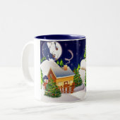 kerstMok Tweekleurige Koffiemok (Voorkant links)