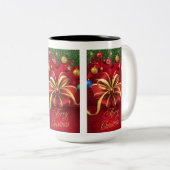 Kerstmok Tweekleurige Koffiemok (Voorkant rechts)