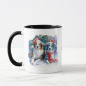 Kerstmok voor hondenliefhebbers mok (Links)