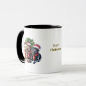 Kerstmok voor hondenliefhebbers mok (Voorkant links)