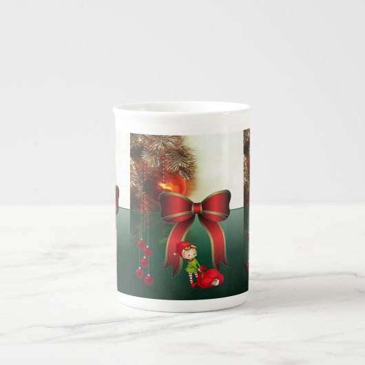 Kerstmoker, Elf Porselein Kop (Voorkant)
