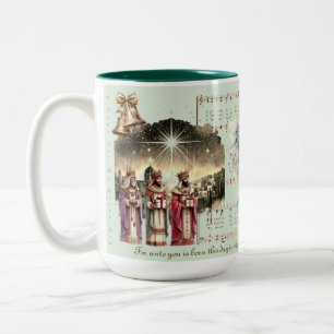 Kerstmoker Geboorte Drie Koningen Tweekleurige Koffiemok