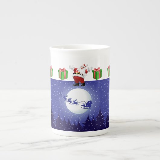 Kerstmoker Sinterklaas Porselein Kop (Voorkant)