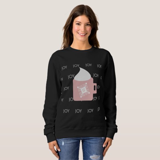 Kerstmoker Sneeuwvlok Vreugde Winter Trui (Voorkant volledig)