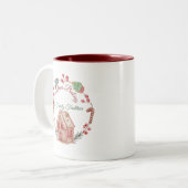 Kerstmoker Tweekleurige Koffiemok (Voorkant links)