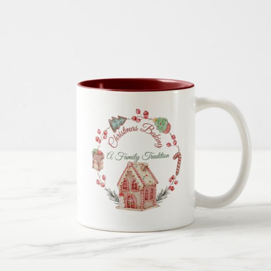 Kerstmoker Tweekleurige Koffiemok (Rechts)