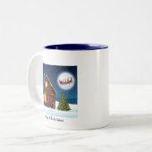Kerstmoker Tweekleurige Koffiemok (Voorkant links)