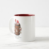 Kerstmoker Tweekleurige Koffiemok (Voorkant links)