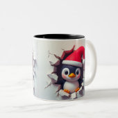 Kerstmokeromslag Tweekleurige Koffiemok (Voorkant rechts)