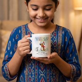 Kerstmokken Cartoon illustratie leuk Grote Koffiekop