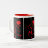 Kerstmokken Tweekleurige Koffiemok (Voorkant links)