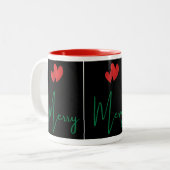 Kerstmokken Tweekleurige Koffiemok (Voorkant links)