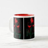 Kerstmokken Tweekleurige Koffiemok (Voorkant links)