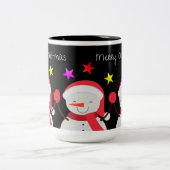 kerstmokken tweekleurige koffiemok (Center)