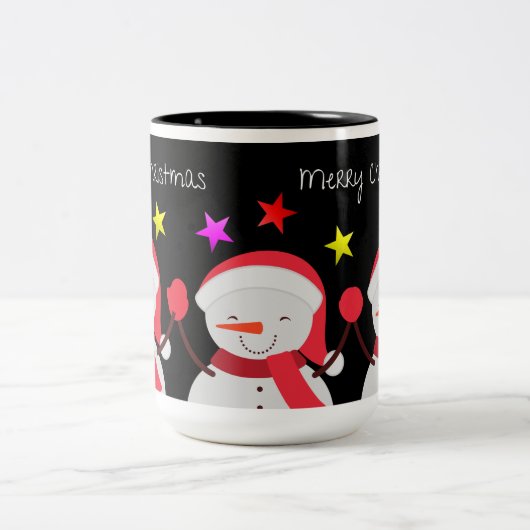 kerstmokken tweekleurige koffiemok (Center)