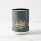 Kerstmokkop tweekleurige koffiemok (Center)