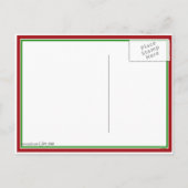 Kerstmona Lisa met kerstman Feestdagenkaart (Achterkant)