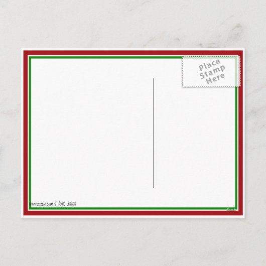 Kerstmona Lisa met kerstman Feestdagenkaart (Achterkant)