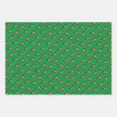 kerstmonarchen met cadeaubonnen inpakpapier vel (Voorkant 3)