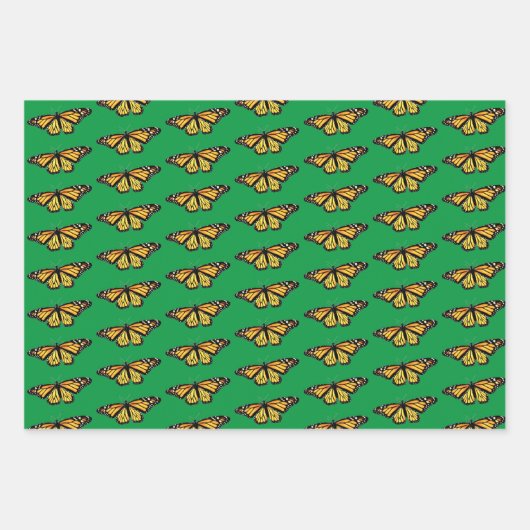 kerstmonarchen met cadeaubonnen inpakpapier vel (Voorkant)