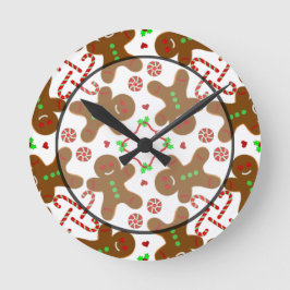 Kerstmonografie voor ontbijtbrood ronde klok