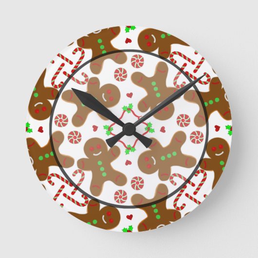 Kerstmonografie voor ontbijtbrood ronde klok (Voorkant)