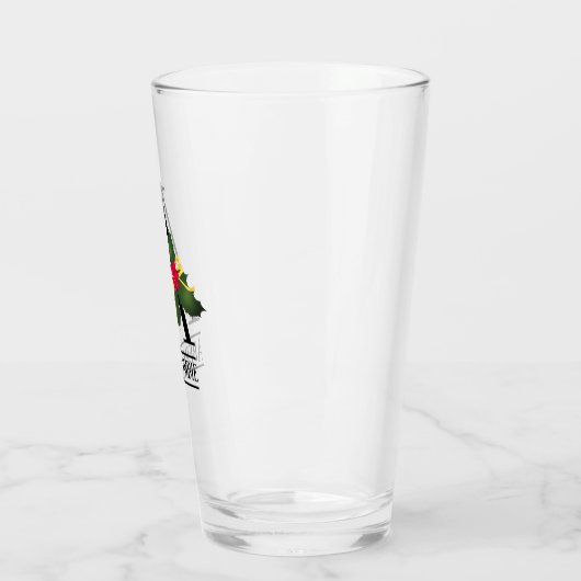 kerstmonogram A Persoonlijke bier Glas (Links)