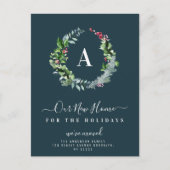 kerstmonogram - aankondiging briefkaart (Voorkant)