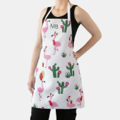 Kerstmonogram Flamingo Feestcadeau Schort (Insitu)