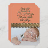 kerstmonogram FOTO-WENSKAART Feestdagenkaart (Voorkant / Achterkant)