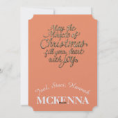 kerstmonogram FOTO-WENSKAART Feestdagenkaart (Achterkant)