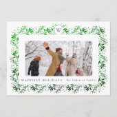 KERSTMONOGRAM Groene Folie Botanicals Lijst Feestdagenkaart (Voorkant)